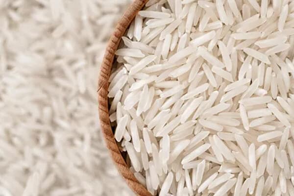 Long grain Basmati rice grains